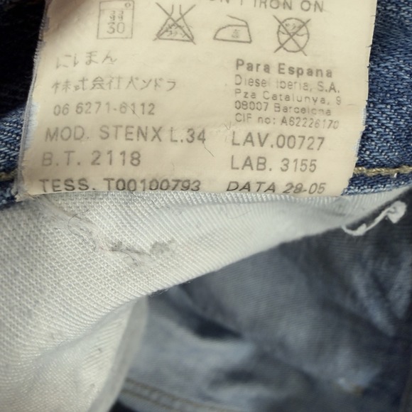 Diesel BOOTCUT Jeans Womens 29x34 Light Wash Zip Fly Whiskered Cowgirl Rodeo - Picture 8 of 15